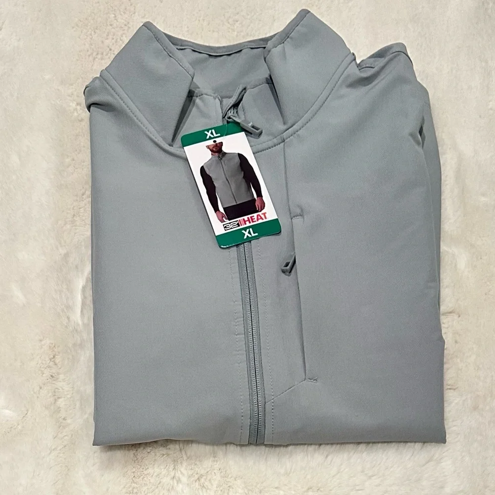 32 Degrees Heat Mens Midweight Tech Vest (X-Large, Regular, Regular, Gray)